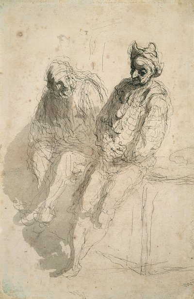Dva Saltimbanques Deux saltimbanques od Honoré Daumier