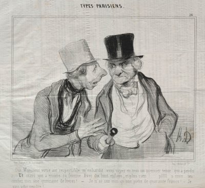 Types Parisiens, deska 26: Ano, pane, váš úctyhodný vzduch mě povzbuzuje... od Honoré Daumier