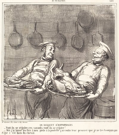 Banket pojídačů koní od Honoré Daumier