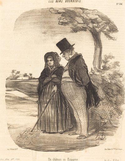 Hrad ve Španělsku od Honoré Daumier