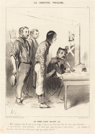 Člověk se zachránil navzdory od Honoré Daumier