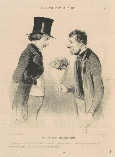 Jeden den prvního představení od Honoré Daumier