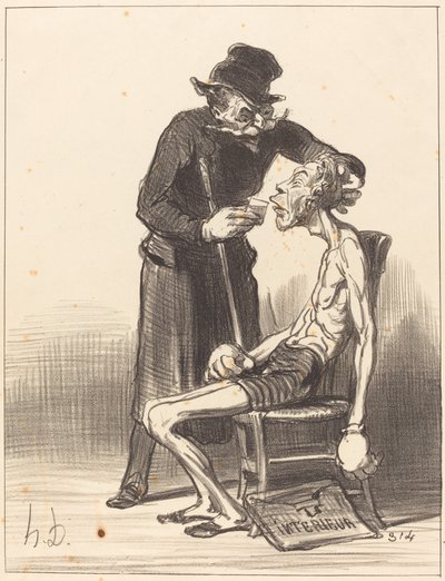 Nešťastný zápasník od Honoré Daumier