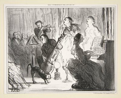 Orchestra in a Very Comme il faut House, no. 8 Komediantů společnosti od Honoré Daumier