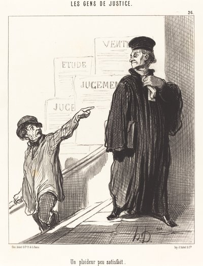 Nespokojený účastník sporu od Honoré Daumier
