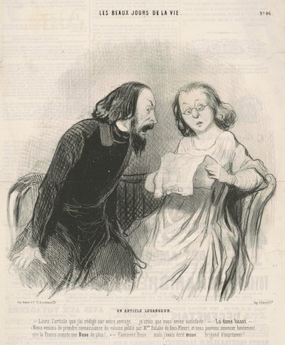 Pochvalný článek od Honoré Daumier