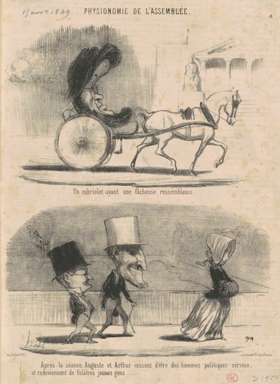 Kabriolet s nešťastnou podobností... od Honoré Daumier