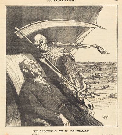 Noční můra pana Bismarcka od Honoré Daumier
