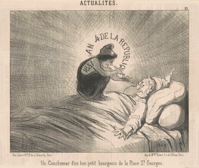Noční můra... Bourgeois of Place St. Georges od Honoré Daumier
