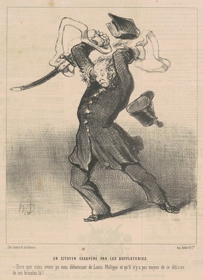 Občan podrážděný buvoly od Honoré Daumier