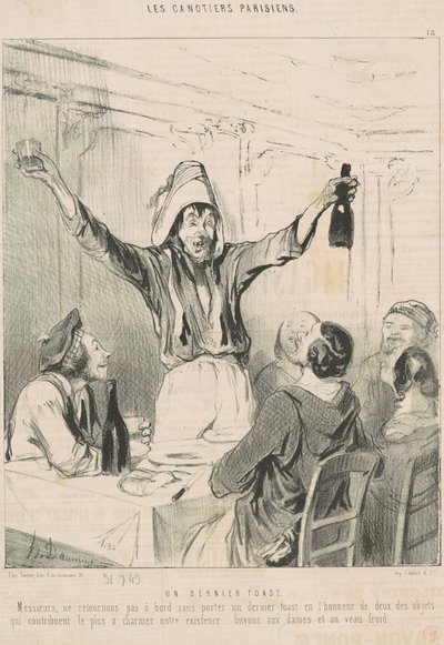 Poslední přípitek od Honoré Daumier