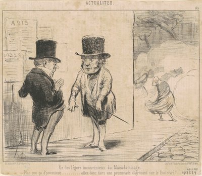 Jedna z nevýhod makadamizace... od Honoré Daumier