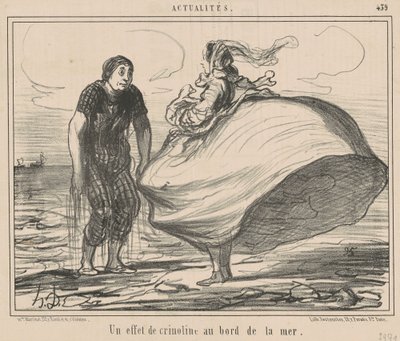 Efekt krinolíny u moře od Honoré Daumier