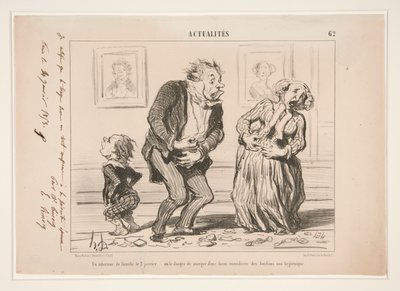 Rodinný interiér 2. ledna od Honoré Daumier