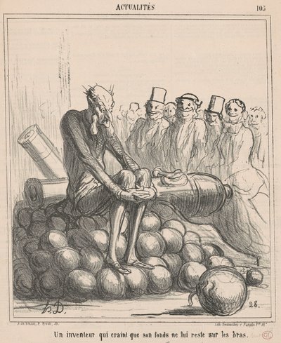 Vynálezce, který se bojí, že jeho fond zůstane... od Honoré Daumier