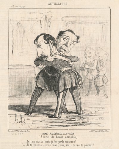 Usmíření, scéna vrcholné komedie... od Honoré Daumier