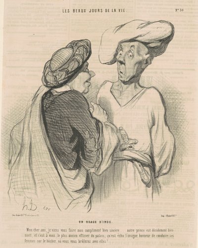 Zvyk z Indie od Honoré Daumier