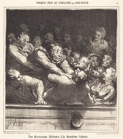 Literární beseda v druhé galerii od Honoré Daumier