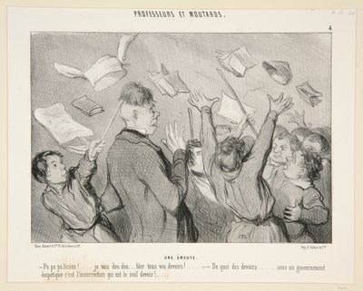 vzpoura; #4 profesorů a hořčice od Honoré Daumier