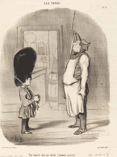 Rodina, kde sídlí válečnický instinkt od Honoré Daumier
