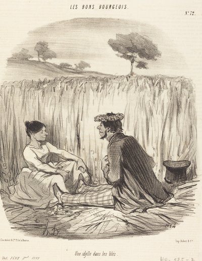 Idylka v pšenici od Honoré Daumier