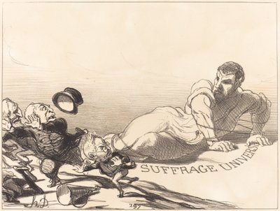 Panika liliputů... od Honoré Daumier