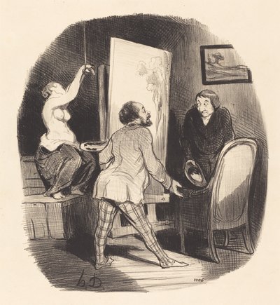 Těžká pozice od Honoré Daumier