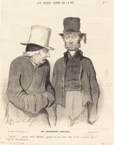Příjemné setkání od Honoré Daumier