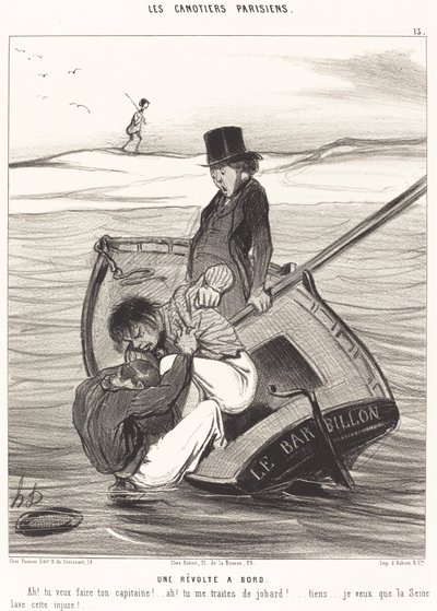Vzpoura na palubě od Honoré Daumier