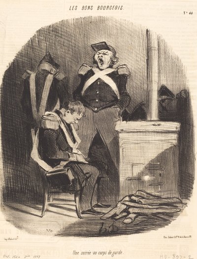 Večer ve strážnici od Honoré Daumier