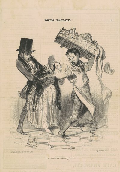Touha po tlusté ženě od Honoré Daumier