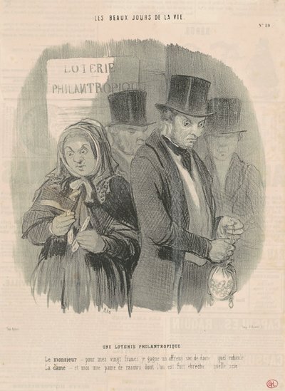Filantropická loterie od Honoré Daumier