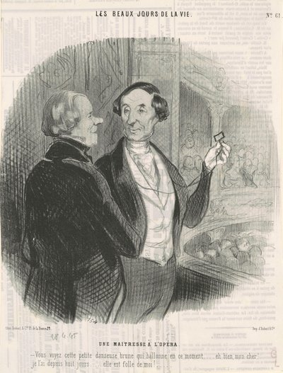 Milenka v opeře od Honoré Daumier