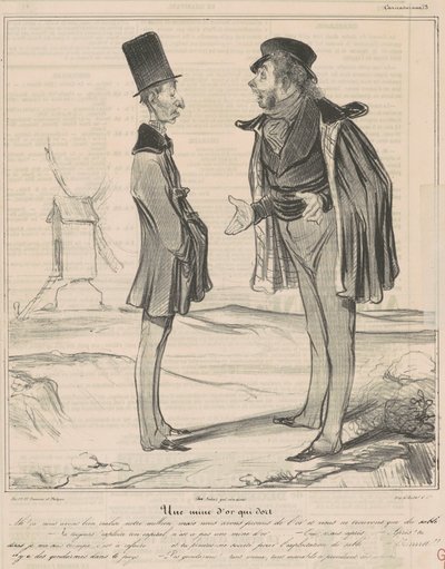 Spící zlatý důl od Honoré Daumier