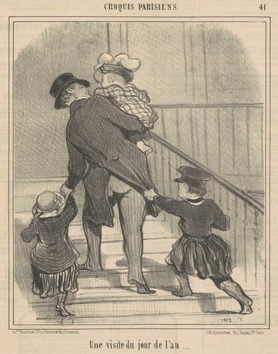 Návštěva na Nový rok od Honoré Daumier
