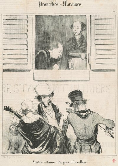 hladové břicho nemá uši od Honoré Daumier