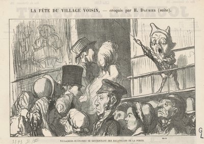 Spořiví vesničané spokojení sami se sebou...; Na venkově žádné stávky kočích... od Honoré Daumier
