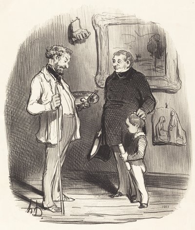 Tady máš můj maličký... jestli nemá dost prostředků... od Honoré Daumier