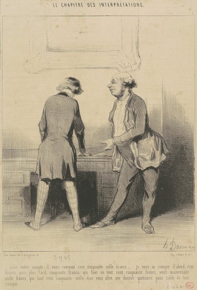 Zde je váš účet: Byl váš... od Honoré Daumier