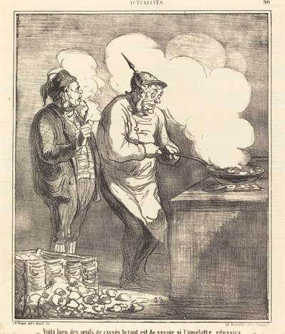 Tady je pár rozbitých vajec... od Honoré Daumier