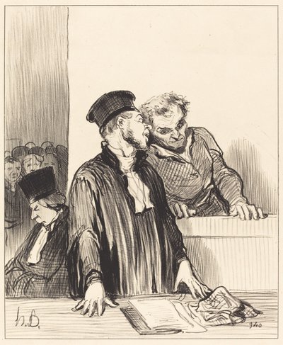 Tady je státní zástupce, který vám říká věci... nepříjemné... od Honoré Daumier