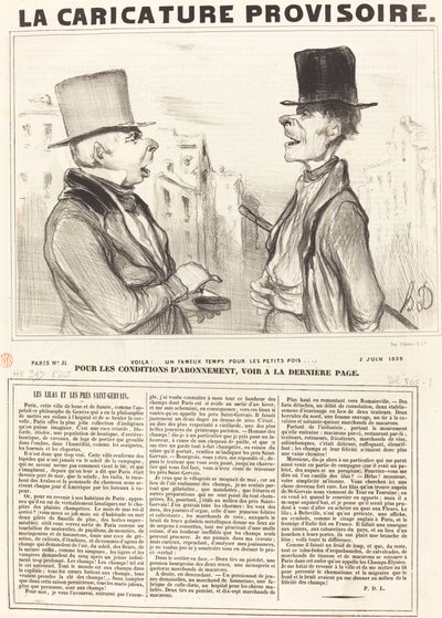 Voila!... slavná doba pro hrášek... od Honoré Daumier