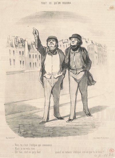 Vidíte, to zatmění začíná... od Honoré Daumier