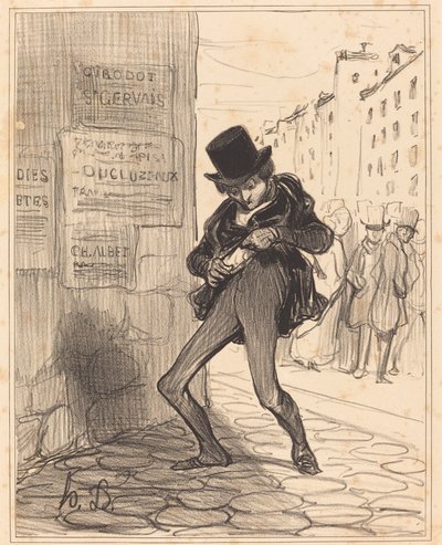 Ukradeno!... Prázdná ulice... od Honoré Daumier
