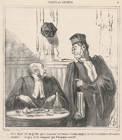 Váš klient je darebák... od Honoré Daumier