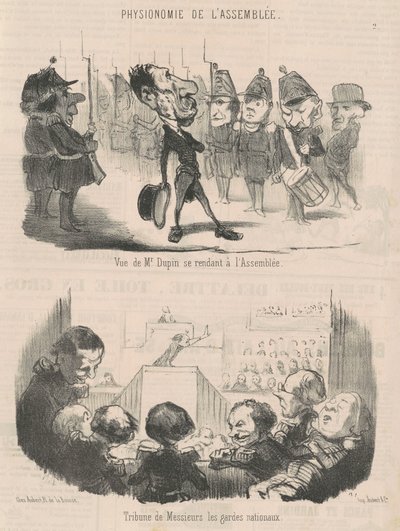 Pohled na pana Dupina jdoucího na schůzku od Honoré Daumier
