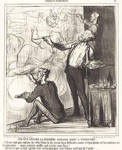 Pohled do dílny... před výstavou od Honoré Daumier
