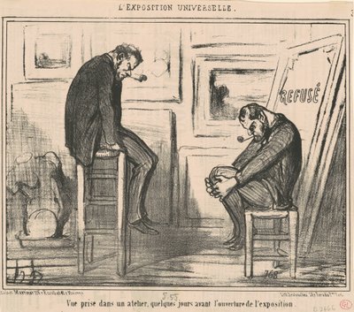 Pohled z dílny... od Honoré Daumier