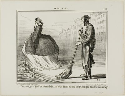 "- litoval bych, kdyby tento mód jednoho dne vyšel z módy... tyhle dámy dělají polovinu mé práce!"," talíř 438 z Actualités od Honoré Victorin Daumier
