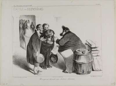 Spravedlivá odměna poslušným voličům, deska 404 od Honoré Victorin Daumier
